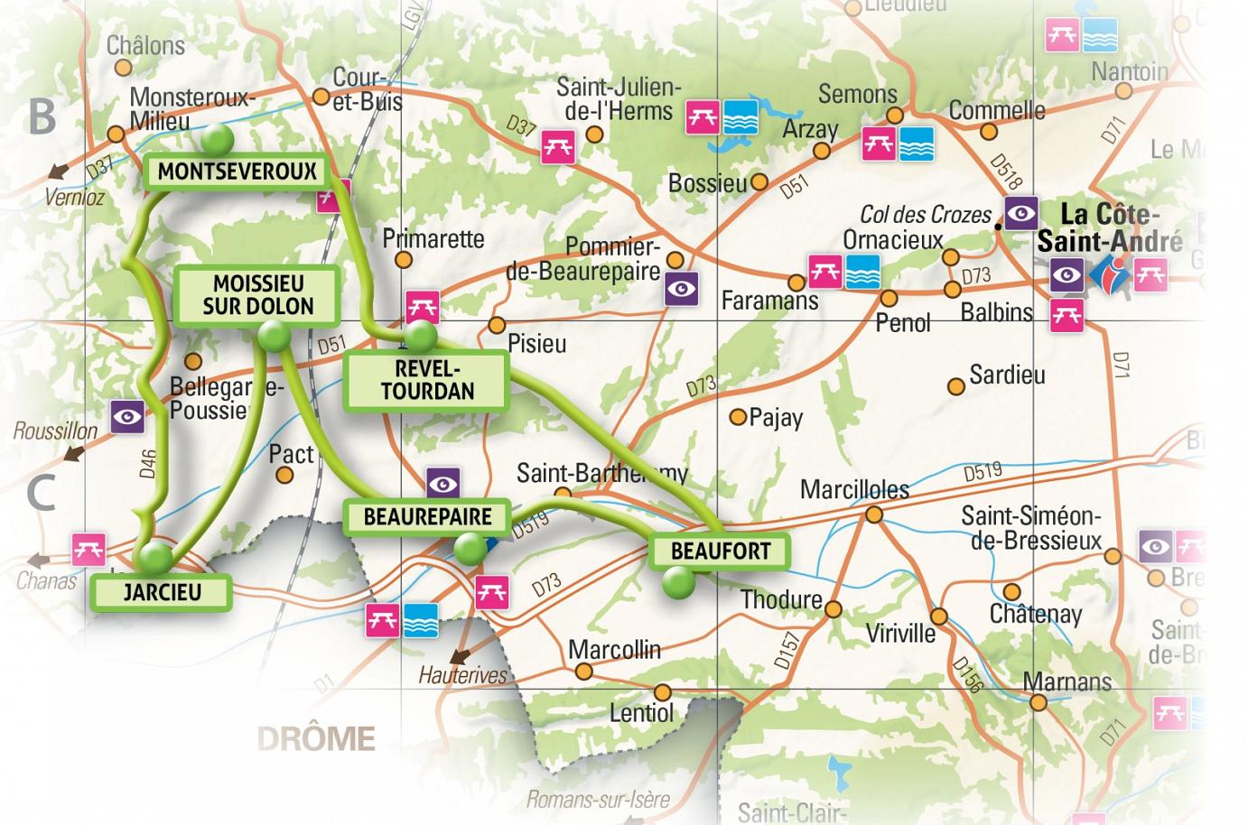 CIRCUIT 4-beaufort-beaurepaire-moissieu-sur-dolon-jarcieu-montseveroux-revel-tourdan