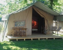 Tentes lodges  safari au camping des Eydoches